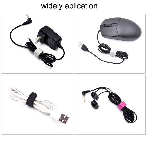 DANSKY Customized Size P-type Cable Tie Nylon Self-adhesive Ties Hook and Loop Fasteners for Cellphone Usb Data Wire Ear Phone