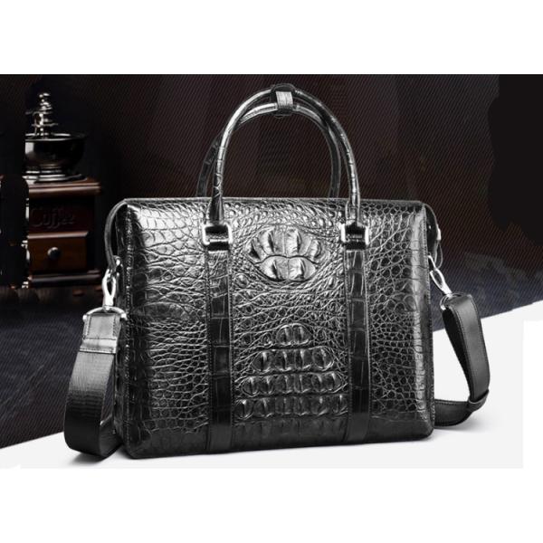 Factory wholesale sales promotion crocodile leather handbag shoulder slung briefcase men's business bag
