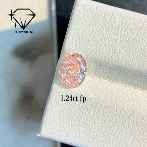 LuxuryShine 1-10CT Fancy pink Oval Lab Grown Diamond VVS-VS Loose Diamonds Customized jewelry with IGI Certificate﻿