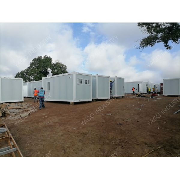 Prefabricated Modular Building Site Office Units 40ft Flat Pack Containers For Rapid Deployment