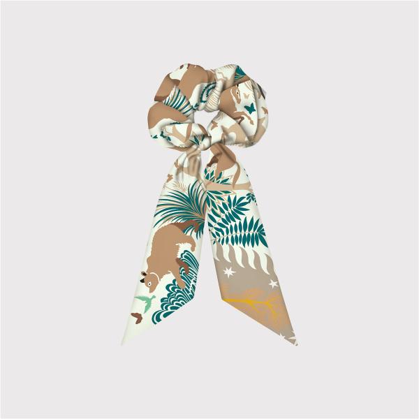 Vintage large  scrunchie Bow knot Hair Accessories