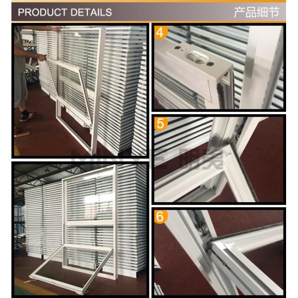 Vertical Opening Pattern Aluminum Up Down Sliding Window for Customized Size