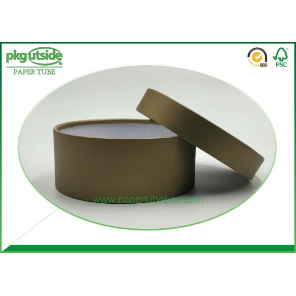 Rigid Cardboard Kraft Paper Tube Box Foil Stamping Cylinder Shape Eco - Friendly