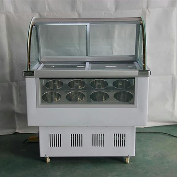 Ice Cream Refrigerated Display Cabinet Commercial Direct Cooling