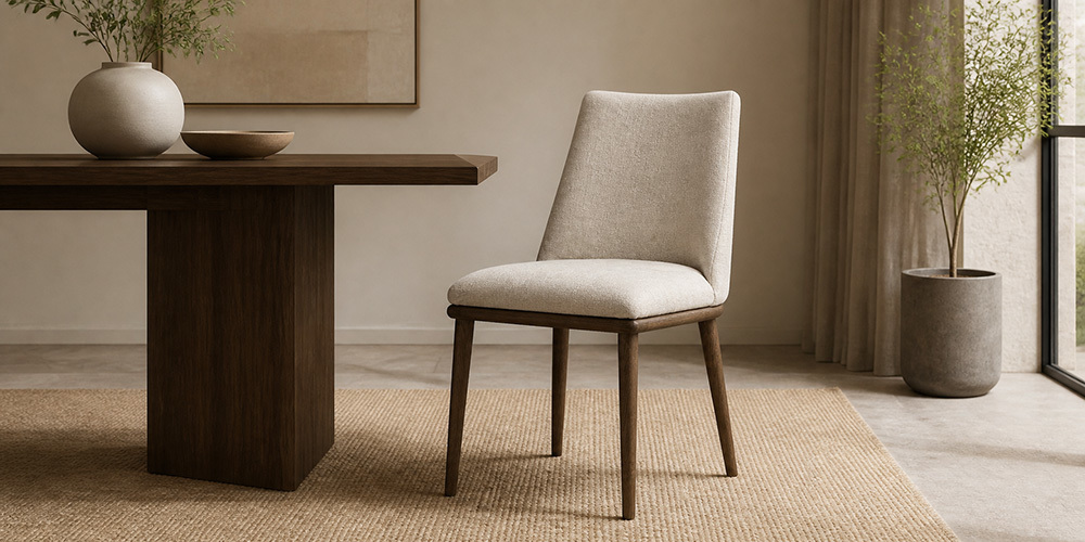 High-Back Solid Wood Upholstered Dining Chair CYC-022