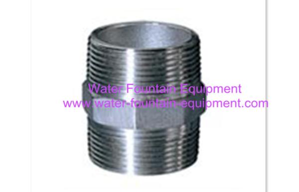 Stainless Steel Or Brass Chromplated Or Brass Material Double External Thread Connector For Fountain Stand DN15 - DN200