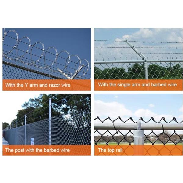 Hot Dipped / Electro Galvanized Cyclone Wire Mesh Garden Security Fence Chain Link Fence