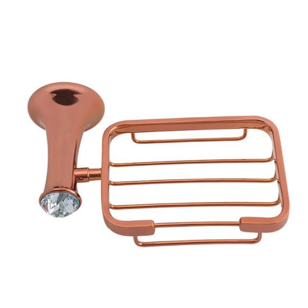 Пластина Розовое золото аксессуар ванной мыло блюдо Цинк сплав и кристалл