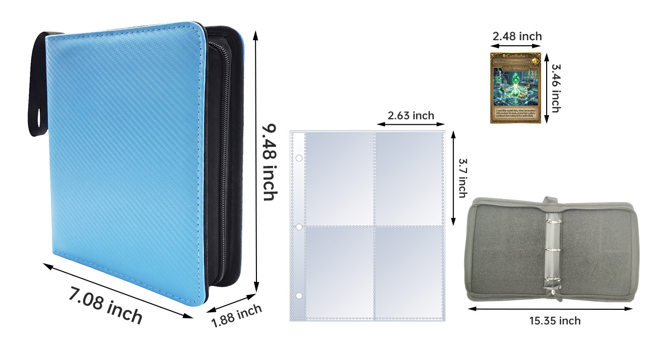 Custom 400-Pocket Card Binder for TCG Sports Cards Game Publishers Factory PT CG