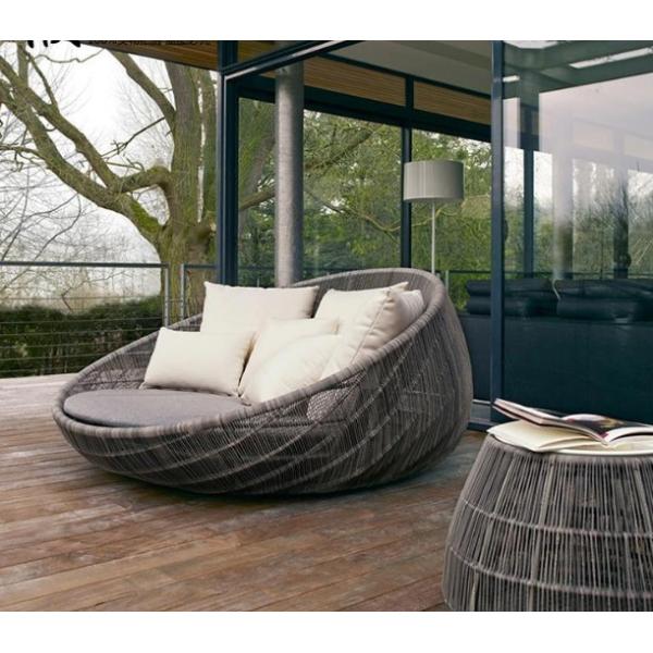 New Design PE Rattan Outdoor wicker Furniture Patio Garden Furniture Sofa Bed
