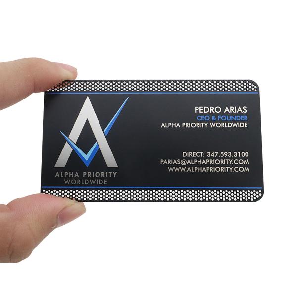 Personalized Stainless Steel Metal Card , Contactless NFC Business Cards for Qr Code Brushed