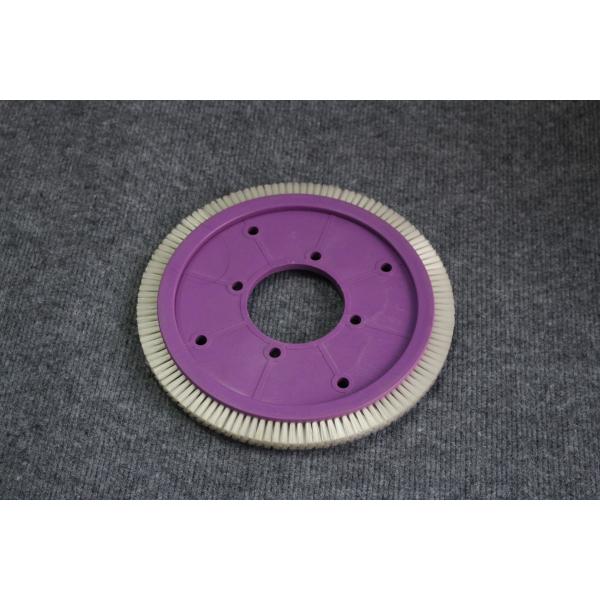 Stenter Machine Parts Tuyang Finishing Machine Spares Brush Wheel Purple Plastic Body White Nylon Hair