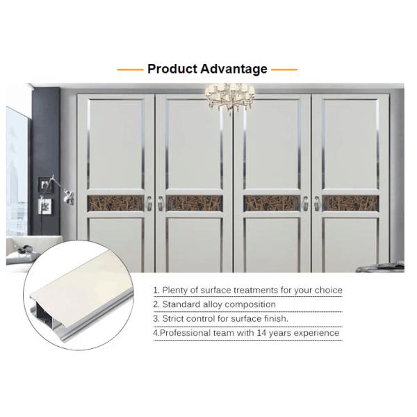 Поверхностная обработка Алюминиевые экструзионные детали для дверей для гардероба