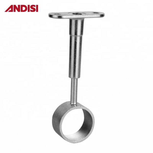 Adjustable Round Closet Pipe Wardrobe Rail Centre Support Brackets for 80-120mm Height