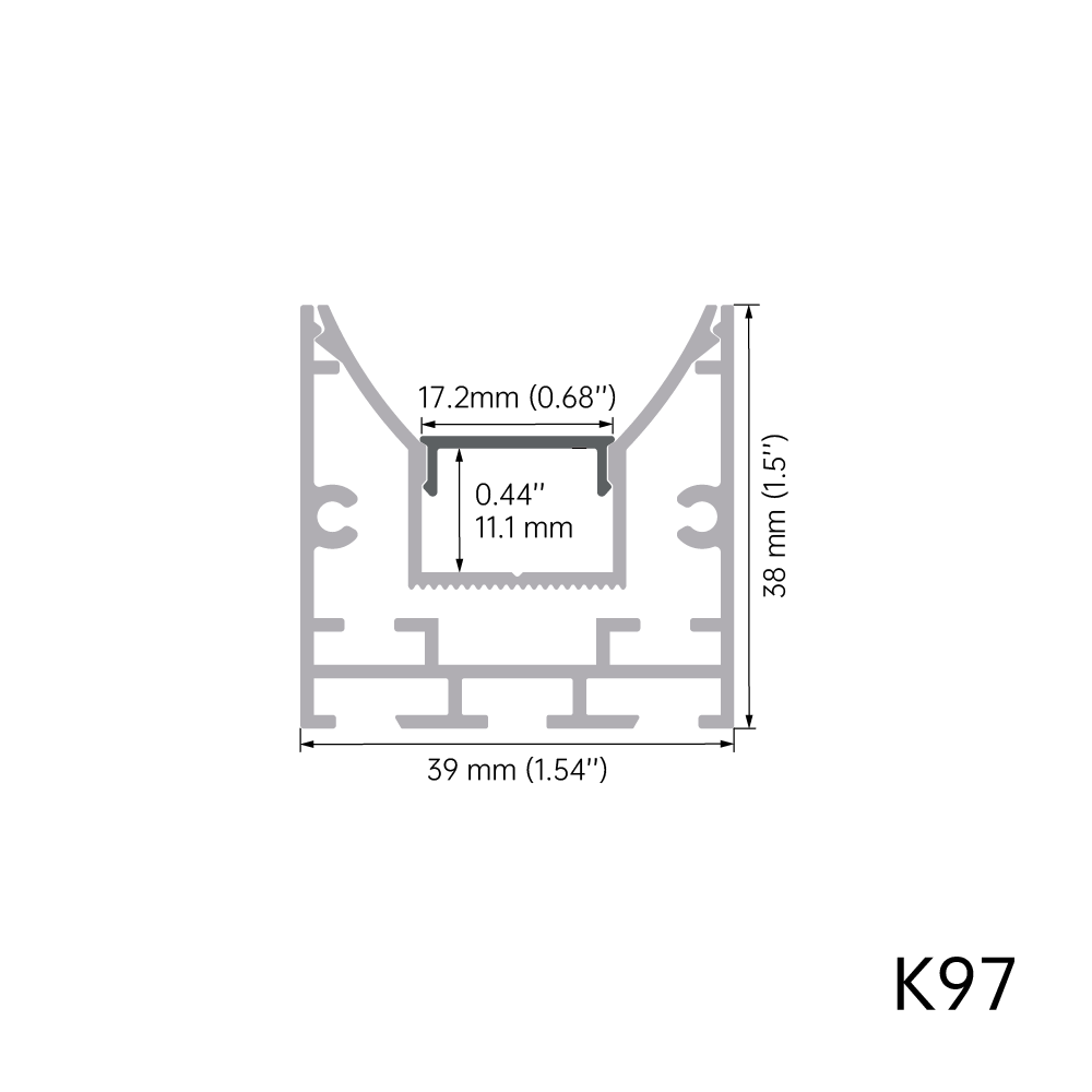 6063 T5 LED Aluminum Profile with High-Heat Dissipation and Customized Length for LED Strip Channel