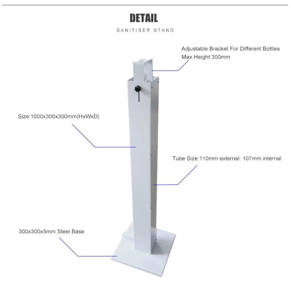Активированная педалью станция обеззараживанием Sanitiser руки положения пола металла