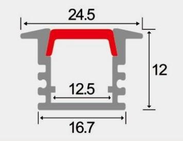 LEDCORP® Customized Aluminum Profile Recessed/Embedded Project Cases for Linear Light Assembly for Home Residence Office