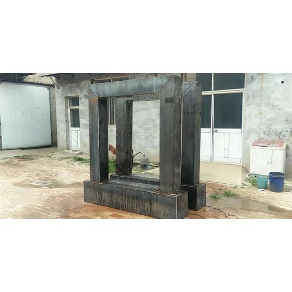 Modern Outdoor Water Fountain Rusty Corten Steel Garden Water Feature