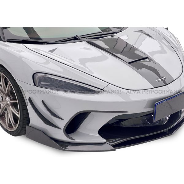 Replacement Dry Carbon Fiber Body Kits For McLaren GT Featuring Front Lip Side Skirts Rear Diffuser Rear Wing Trunk Lid