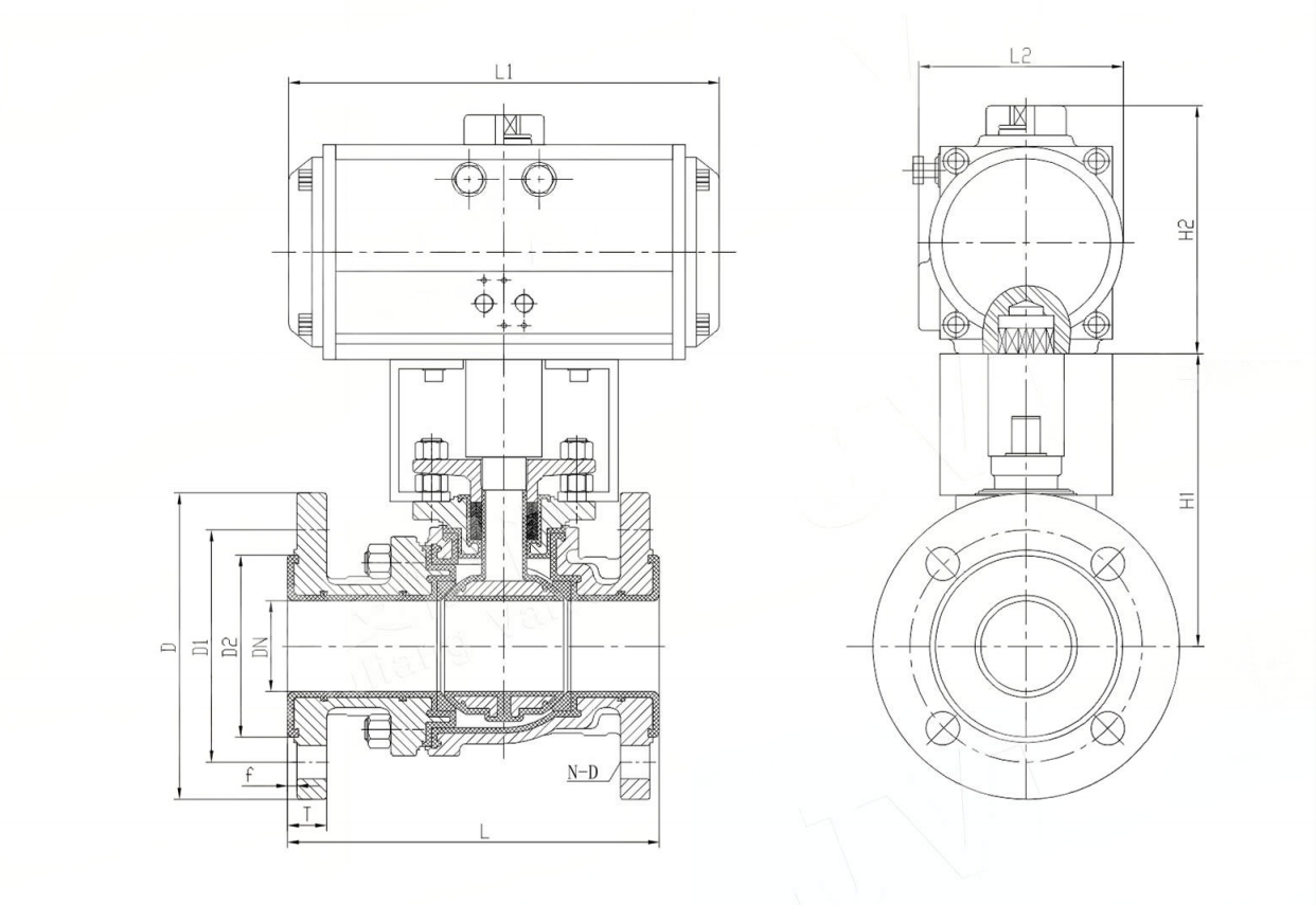 Wear Resistance Anti-Sticking Fully-Lined Ball Valve