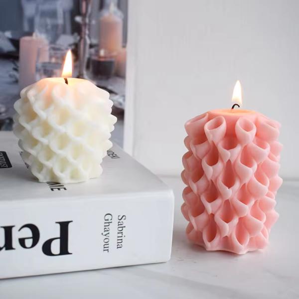 Morning Glory Pillar Handmade Silicone Candle Mold Aromatherapy Plaster Mold