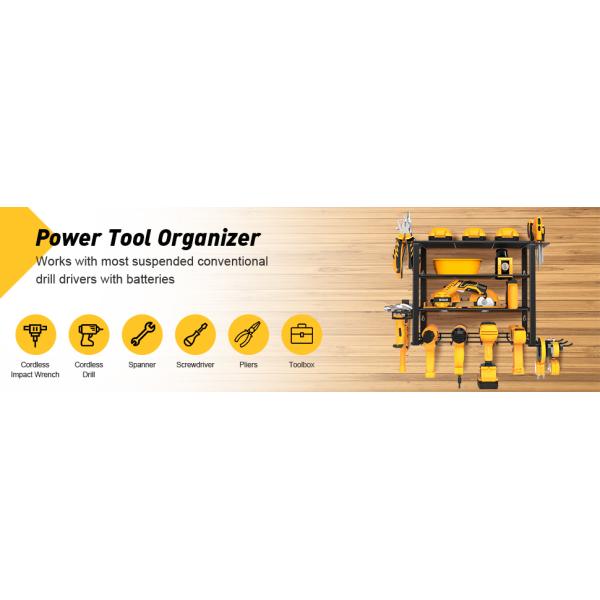 Легко установить держатель электроинструмента 3 слоя сверла держатель стенной установки за дверями / на стенах