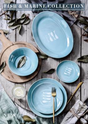 Eco Friendly 9 23cm Fish Marine Collection Bone China Full Plate