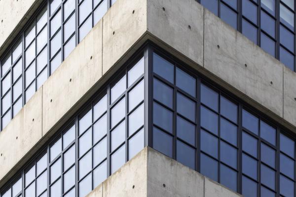 Façadas de alumínio exterior luz natural vidro parede da janela para o projeto