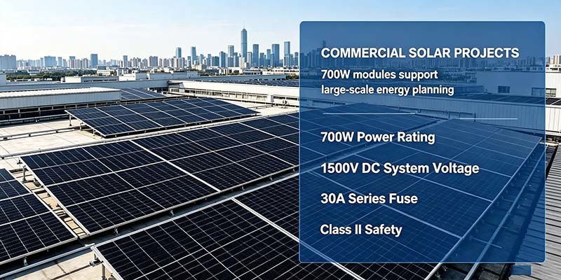 Off‑Grid 700W Monocrystalline Bifacial Solar Panel, Dawn & Cloudy‑Day Power Supply