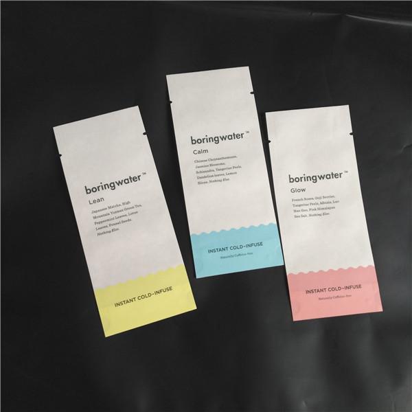 L'emballage composé biodégradable d'épice de poudre de nourriture de PLA de papier d'emballage d'ami d'Eco met en sac trois poches latérales de joint