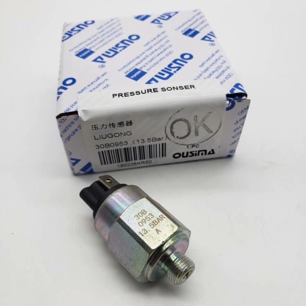 OUSIMA Pressure Sensor 30B0953 For LIUGONG Wheel Loader Pressure Switch 30b0952 30b0862 30B0953(13.5Bar)