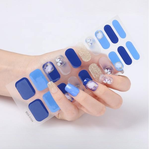 Competitive Price Pink Marble Nail Polish Strips Nail Stickers Custom Make Bling Hot Girl Nail Decal Manufacturer From China