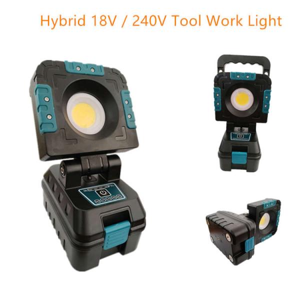 Гибридный рабочий фонарь Makita 18В/240В портативный светодиодный прожектор COB