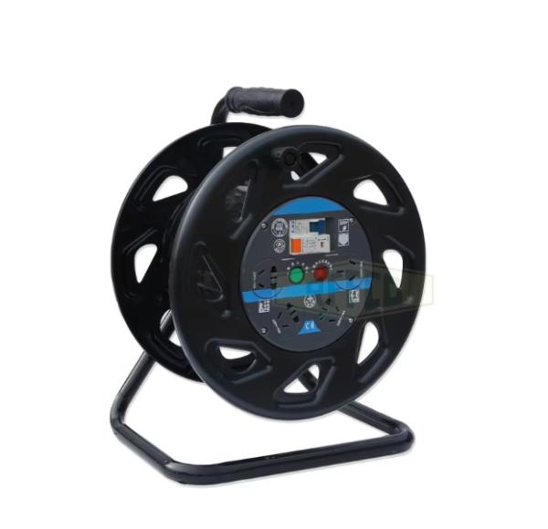 EU Cable Reel Customized  Length Electrical Retractable Extension Cord Reel Portable Effort-saving Weather-resistant and Heavy-duty