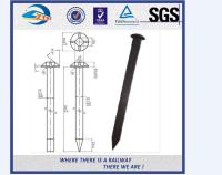 Balck Oxide Q235 Railroad Track Spike / Railway Boat Metal Track Spikes
