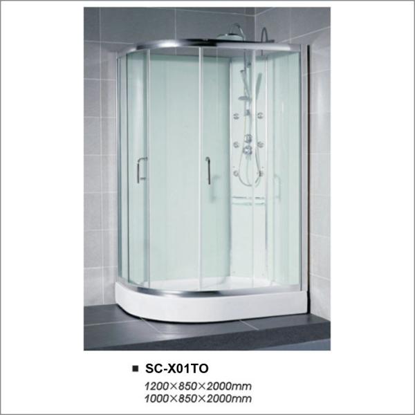 Sliding Door Bathroom Shower Cubicles Reversible Oval Shaped Shower Box