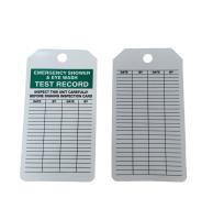 douche de secours de PVC Hang Tag Inspection Records Tag de 25/Pk PF et lavage de carte d'oeil
