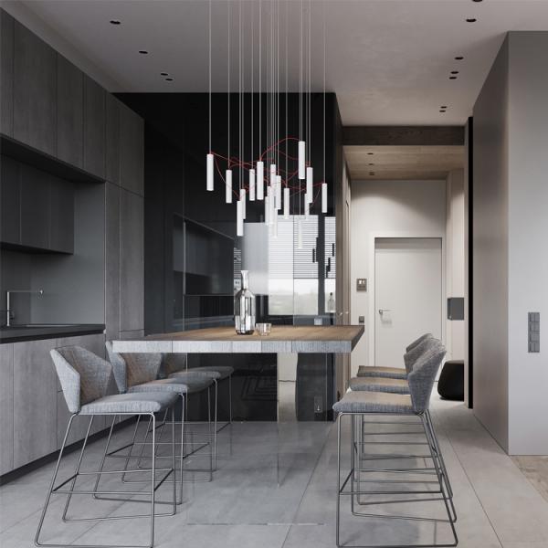 Modern Style PVC Cupboard Design For Kitchen Wood White American