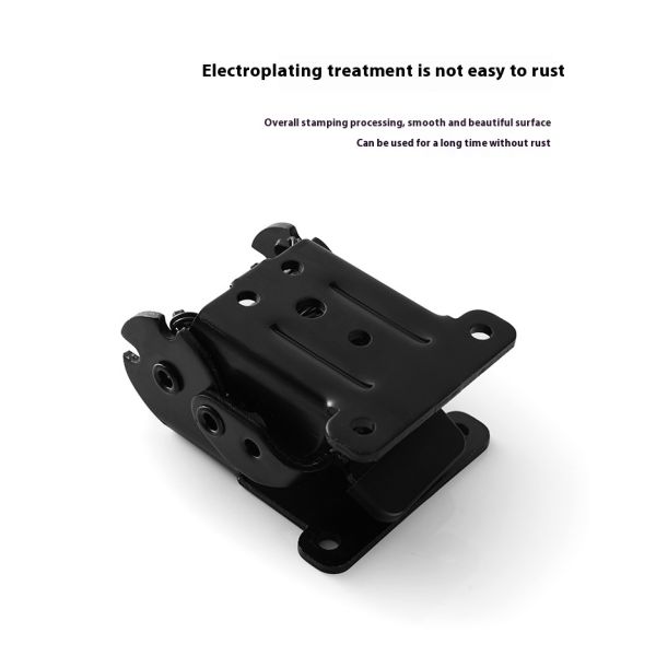 Black 90-Degree Self-Locking Double Brake Hinge for Furniture Coffee Table & Computer Table 180 Folding Lock
