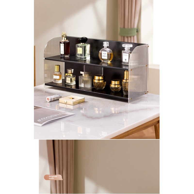 High-End Acrylic Standing Organize Display Rack Compartment Large Capacity Cosmetics Storage Table Shelf