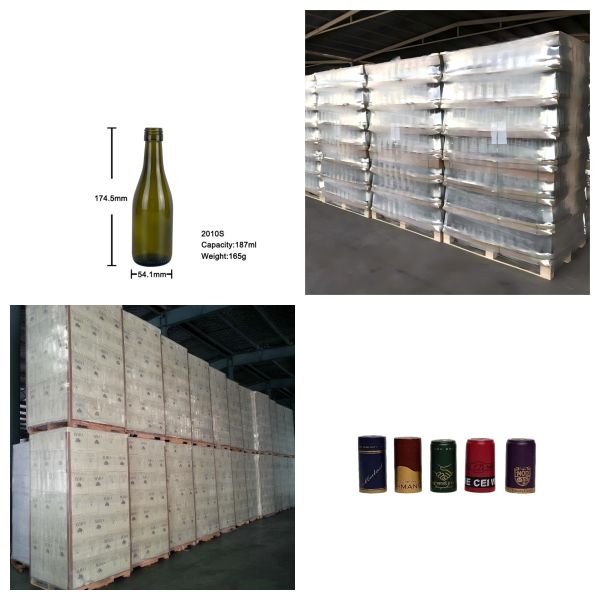 187ml Piccolo Slope Shoulder Burgundy Wine Bottles For Sale Single Serve 175g 2010S-1