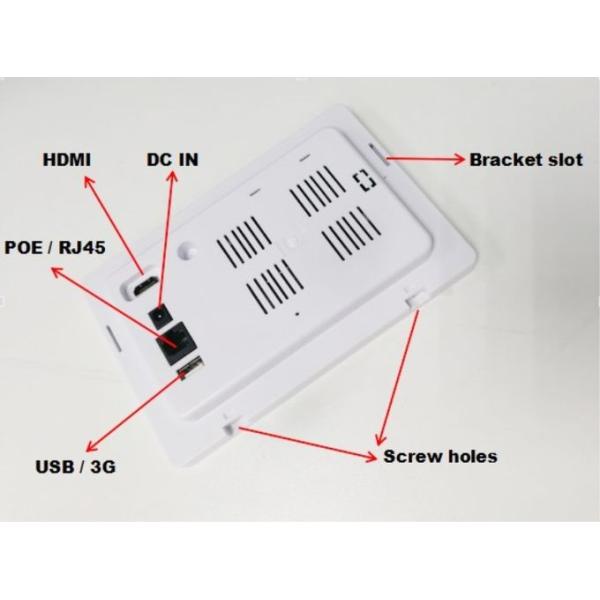 Android POE RJ45 7 Inch Tablet With Serial Port GPIO For Security Cotnrol