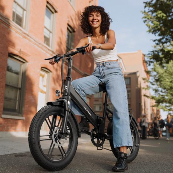 City Commuter Folding Fat Tire Ebike 48V with Removable Battery Step Thru Folding Fat Tire Electric Bike