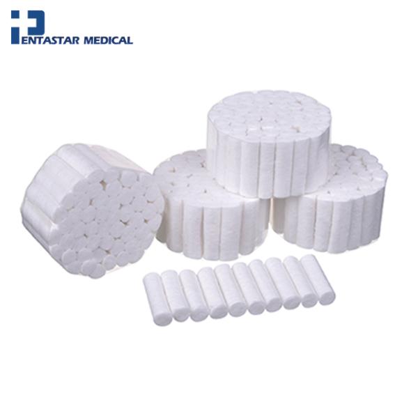 50-Pack Dental Cotton Rolls - 100% High Absorbent Rolled Cotton for Mouth and Nose