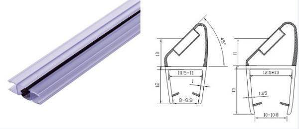 Transparent Glass Doors Design Waterproof Glass Shower Door Seal Strip for 6-12MM