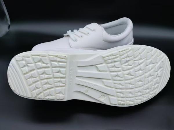 White Leather Nursing Shoes Durable Polyurethane Sole Shoes For Men And Women