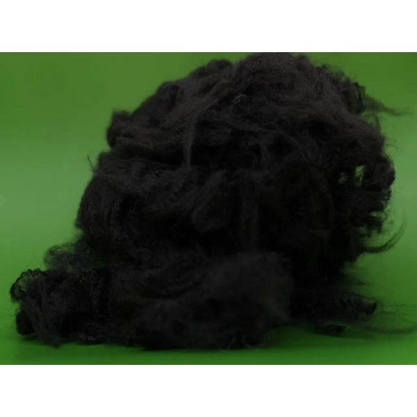 Recycled Polyester Staple Fiber 1.2D*38mm Black for Spinning