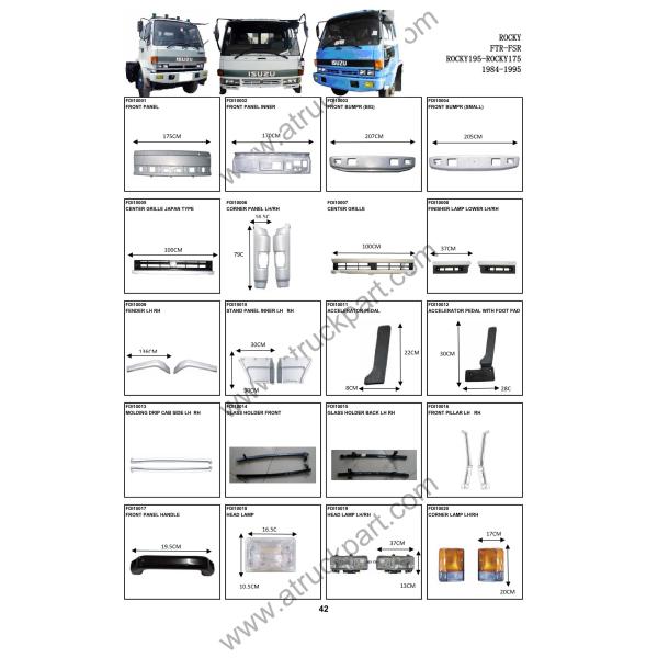 Front Panel Inner For ISUZU ROCKY Truck Spare Body Parts