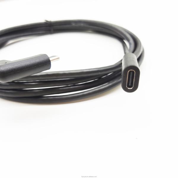 Ângulo esquerdo direito personalizado Ângulo C macho para USB C cabo feminino Tipo C cabo cabo de carregamento rápido