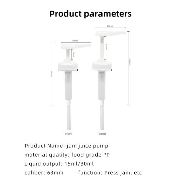 Logo Printing Square Head PP Plastic Sauce Dispenser Pump For Liquid Concentrate 67 - 400